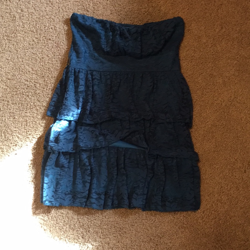 Strapless lace dress